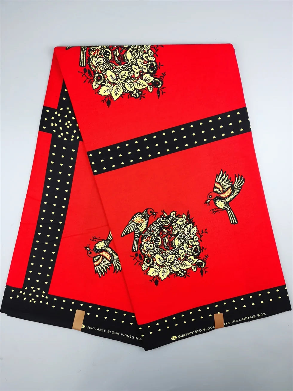Guaranteed Original African Wax Fabric - 100% Cotton Real Ankara Print 6 Yards for Wedding Dresses & Sewing