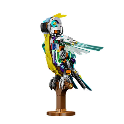 Mechanical Animal Building Blocks – T-Rex, Whale, Parrot, Devil Ray & Shark Model with Lights for Kids & Adults