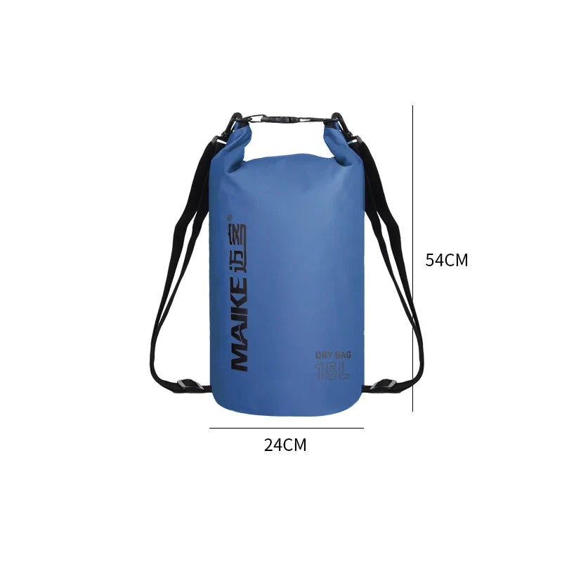 Waterproof Dry Bag Backpack - 5L/10L/15L Outdoor Storage Bag for Swimming, Rafting, Kayaking & Trekking