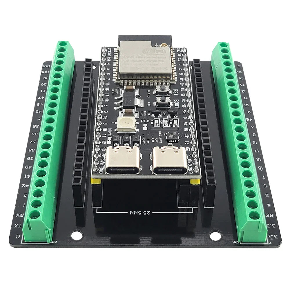 ESP32-S3 Development Board Kit – 2.4GHz WiFi & Bluetooth Module with Expansion Adapter, Type-C Interface (ESP32-S3-1 N8R2 N16R8 44-Pin)