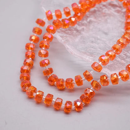 8mm Crystal Glass Beads Set - 30PCS Color Wheel Faceted Round Loose Beads for DIY Jewelry Making & Bracelets