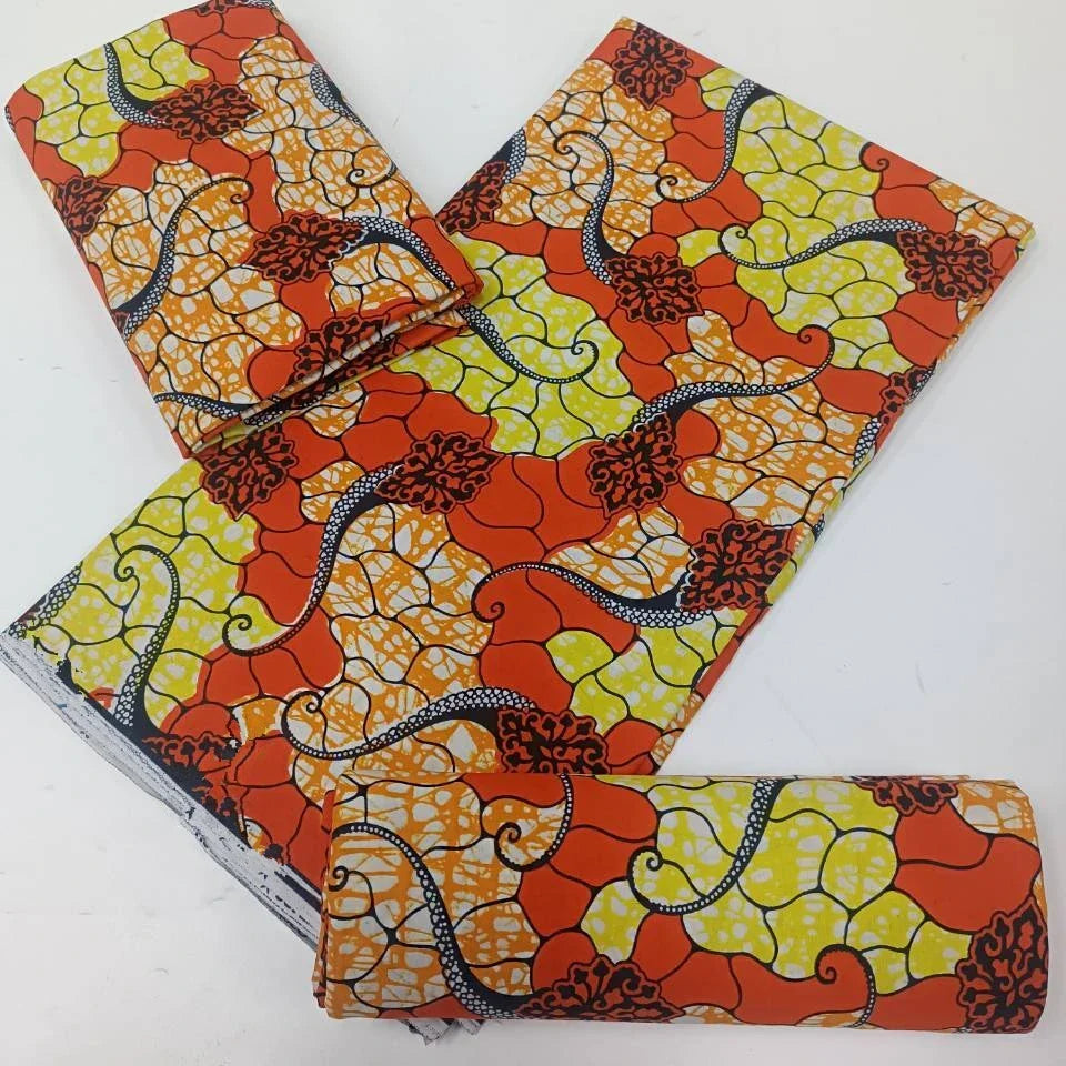 High Quality African Wax Print Fabric - 100% Cotton Soft Ankara Real Wax Fashion Material