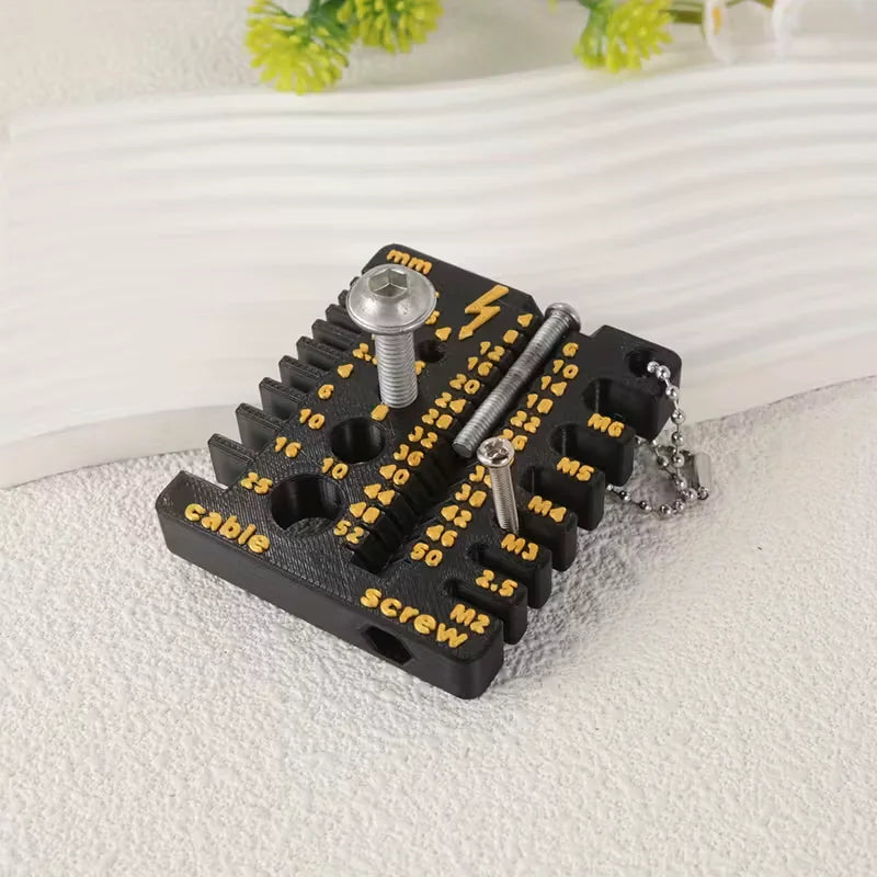 Wire Gauge Measuring Tool - Portable Double-Sided Thickness Ruler for Screw Size and Material Measurement
