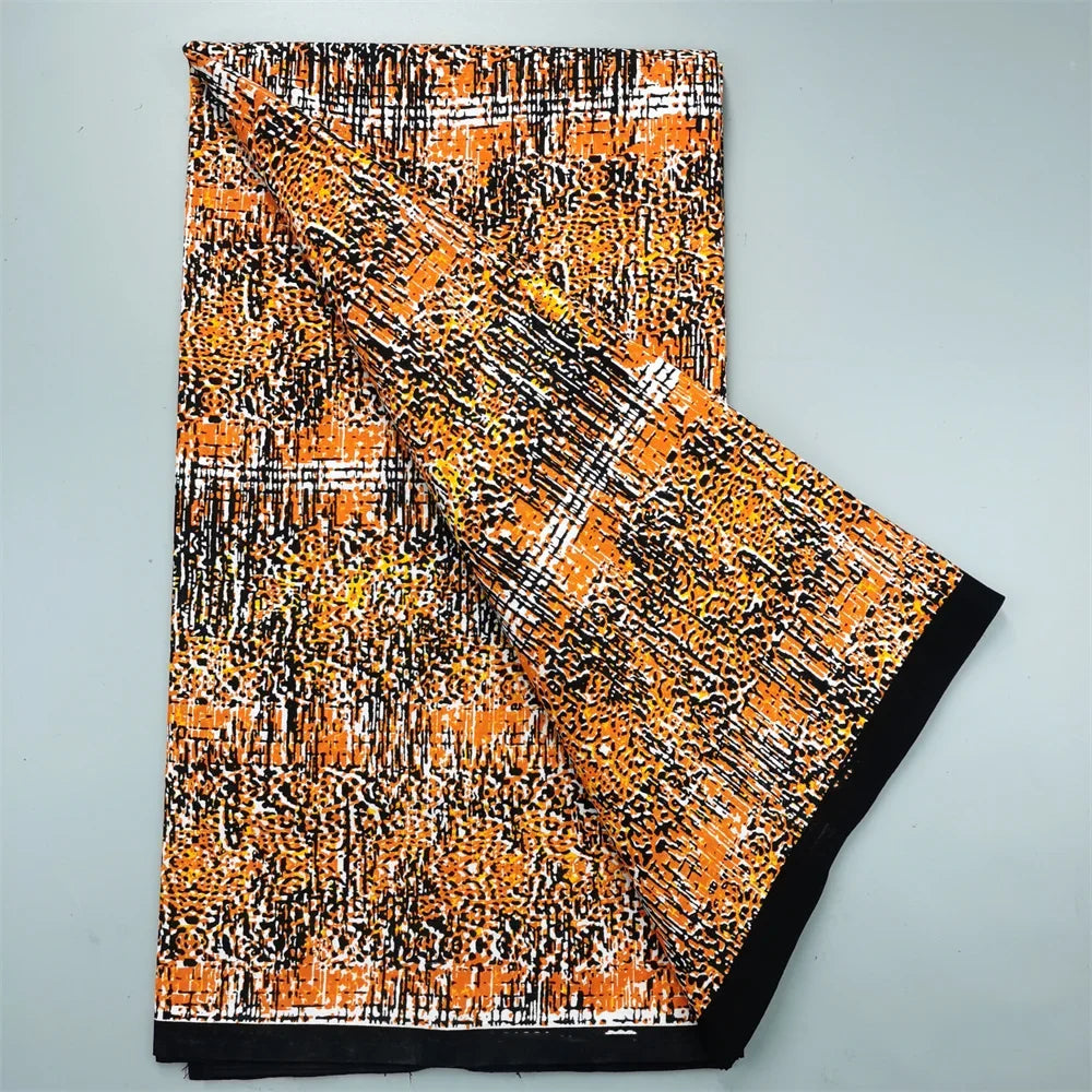 African Real Wax Ankara Fabric - 100% Cotton 6 Yards Nigerian Print Party Dress Sewing Material
