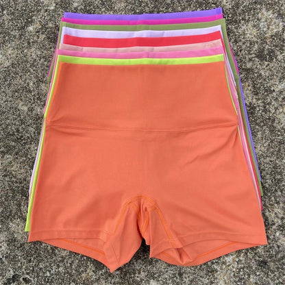 Women’s High Waist Fitness Shorts – Sexy Solid Color Yoga & Cycling Athletic Shorts Squat Proof Workout Training Activewear
