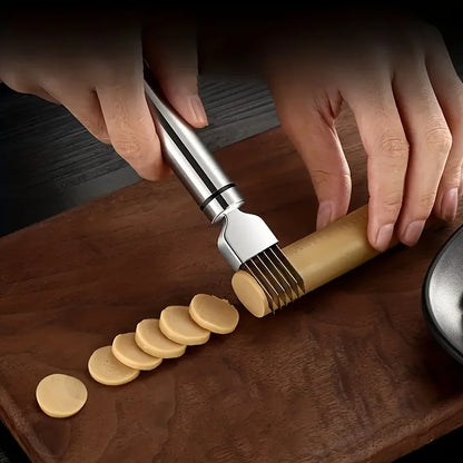 Stainless Steel Vegetable & Garlic Cutter – Portable Kitchen Tool for Shredding, Chopping, and Slicing Green Onions