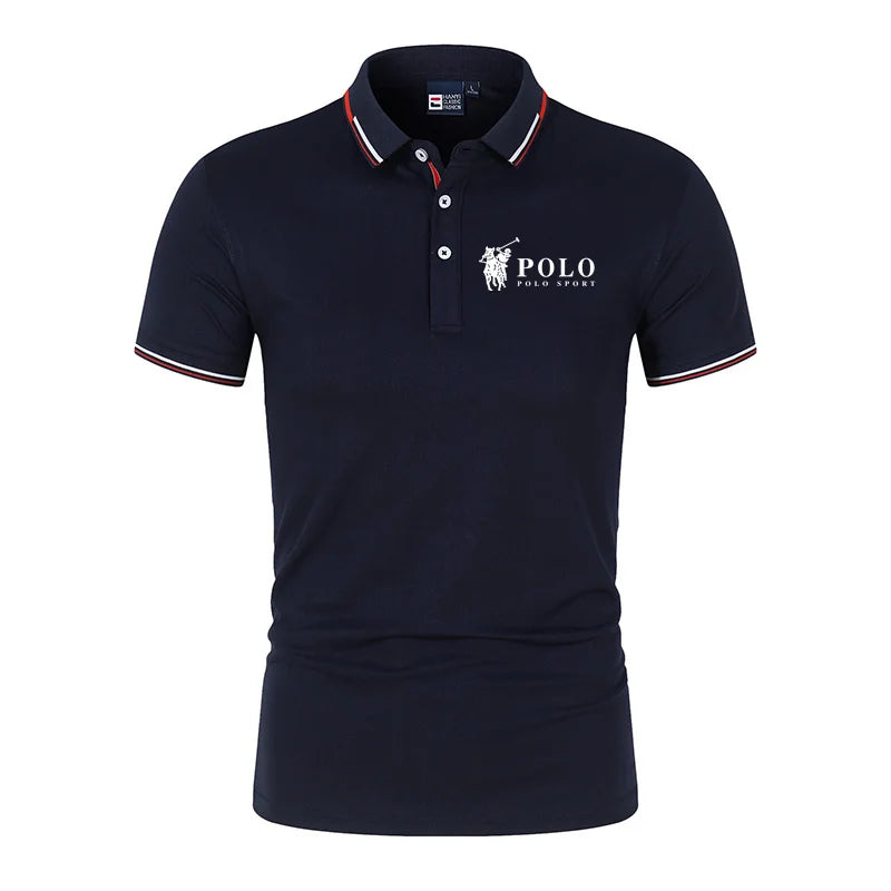 Men's Premium Quick Dry Polo Shirt - Breathable Summer Casual Business Short Sleeve Polo