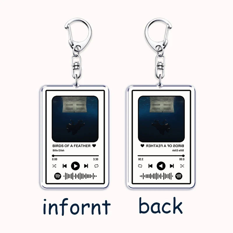 Popular Singer Keychain for Women – HIT ME HARD AND SOFT Music Playlist Code Pendant, Perfect Gift for Fans and Friends
