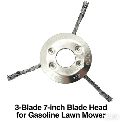 LUSQI Steel Wire Wheel Grass Trimmer Head – 6/7 Inch Universal Brush Cutter Attachment for Weed, Moss & Rust Removal