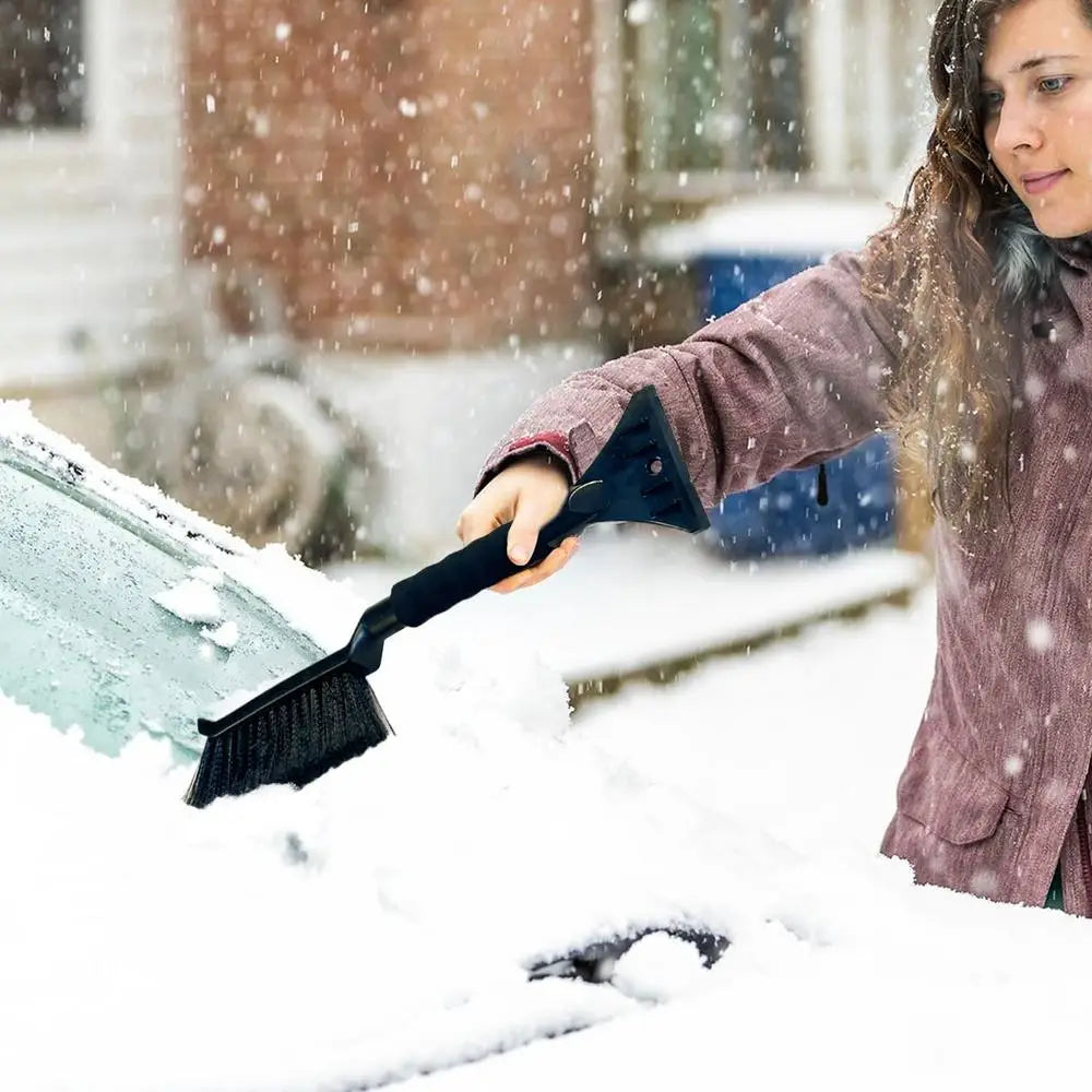 2-in-1 Car Snow Brush & Ice Scraper – Ergonomic Foam Grip for SUV & Car Windows