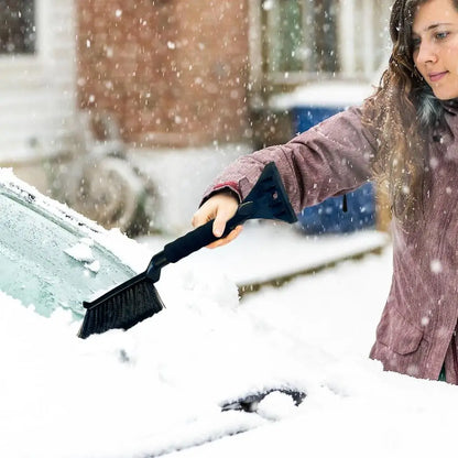 2-in-1 Car Snow Brush & Ice Scraper – Ergonomic Foam Grip for SUV & Car Windows