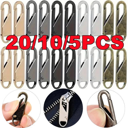 20-5PCS Zipper Pull Replacement - Instant Repair Slider Puller for Bags, Suitcases, Travel Gear & DIY Crafts