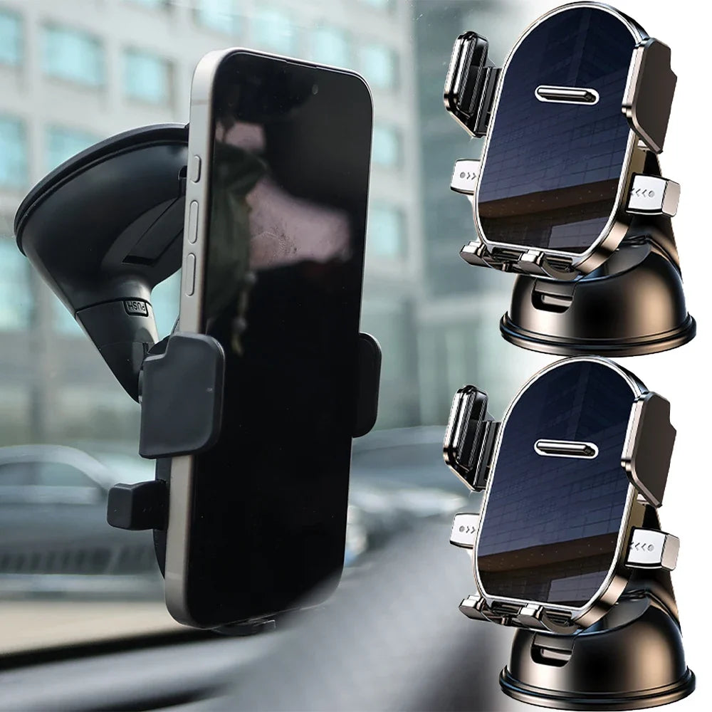 Universal Suction Cup Car Phone Holder - 360° Dashboard Windshield GPS Mount for iPhone Xiaomi Huawei