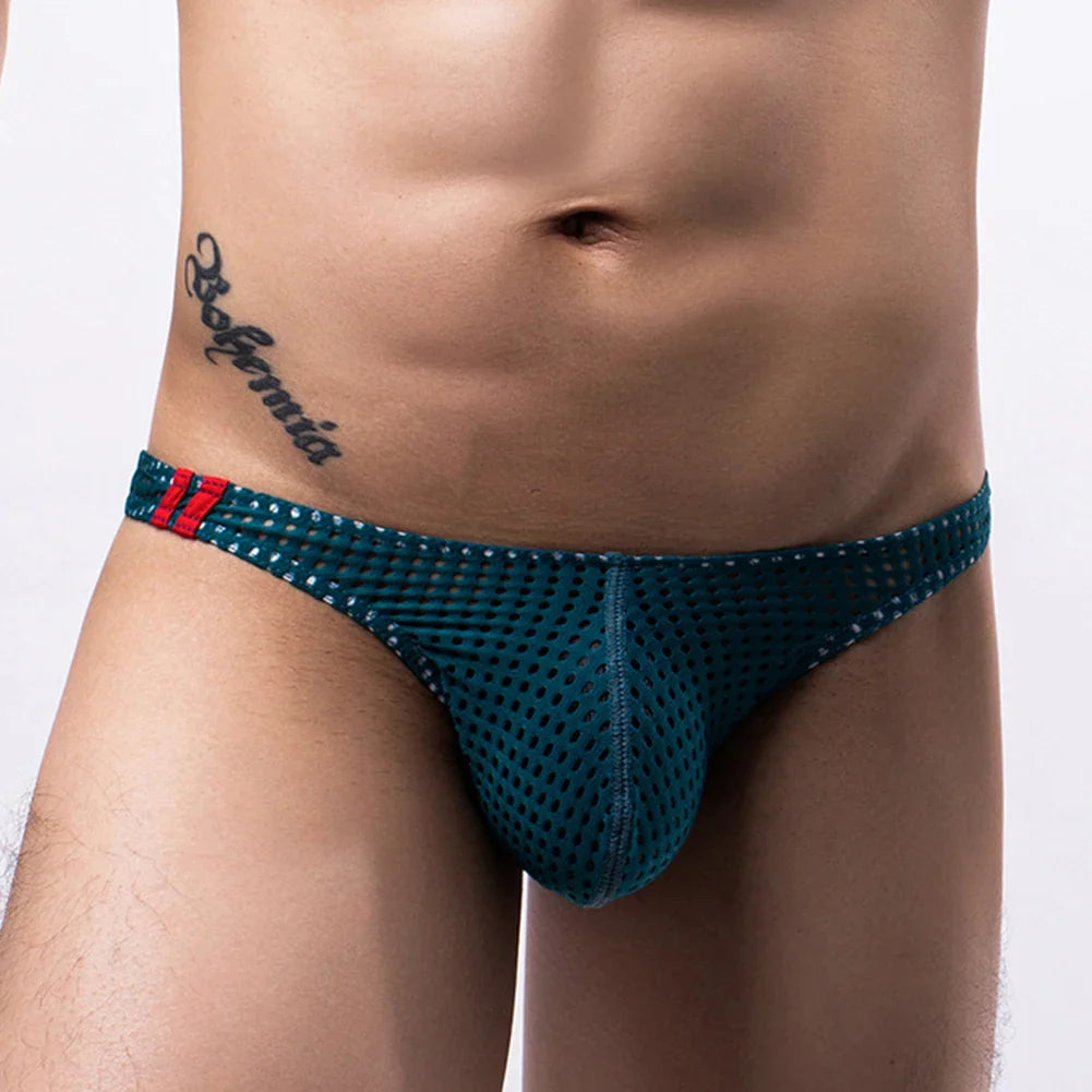 Men’s Ultra-Thin Breathable Underwear – Soft High Elastic Low Waist U-Convex Sexy Briefs Panties Comfort Fit