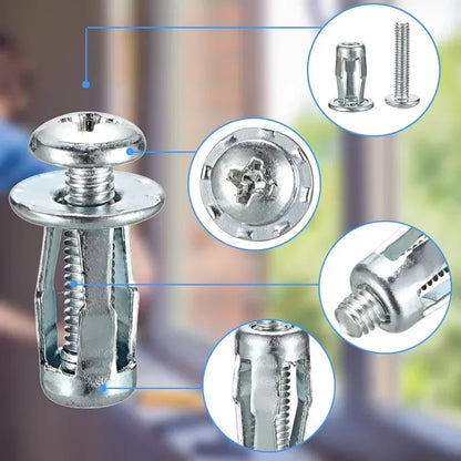 Petal Screw Jack Nuts & Expansion Plugs – Curtain Clamp, Rivet Lock Bolt, and Wall Fasteners