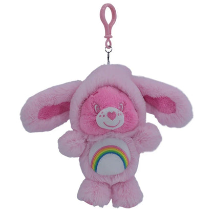 Care Bears Plush Keychain - 17cm Rabbit Ear Hood Furry Cartoon Bag Charm