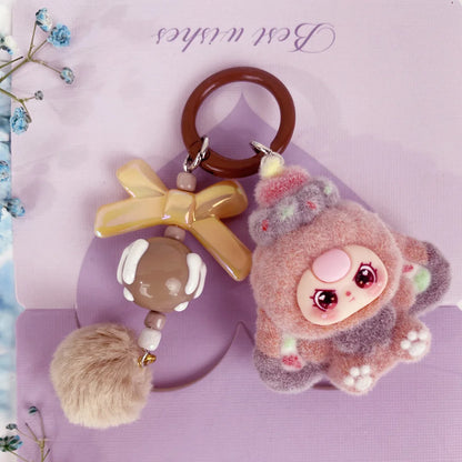 Kawaii Baby Three Cartoon Keychain - Mini Doll Bag Pendant, Cute DIY Accessory & Decorative Gift