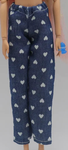 Barbie Doll Claus Outfit Set - 30cm 1/6 Scale T-Shirt & Elastic Pants Daily Wear Accessories