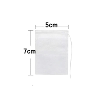 50/100PCS Disposable Tea Filter Bags - Non-Woven Empty Tea Infuser Pouches with String