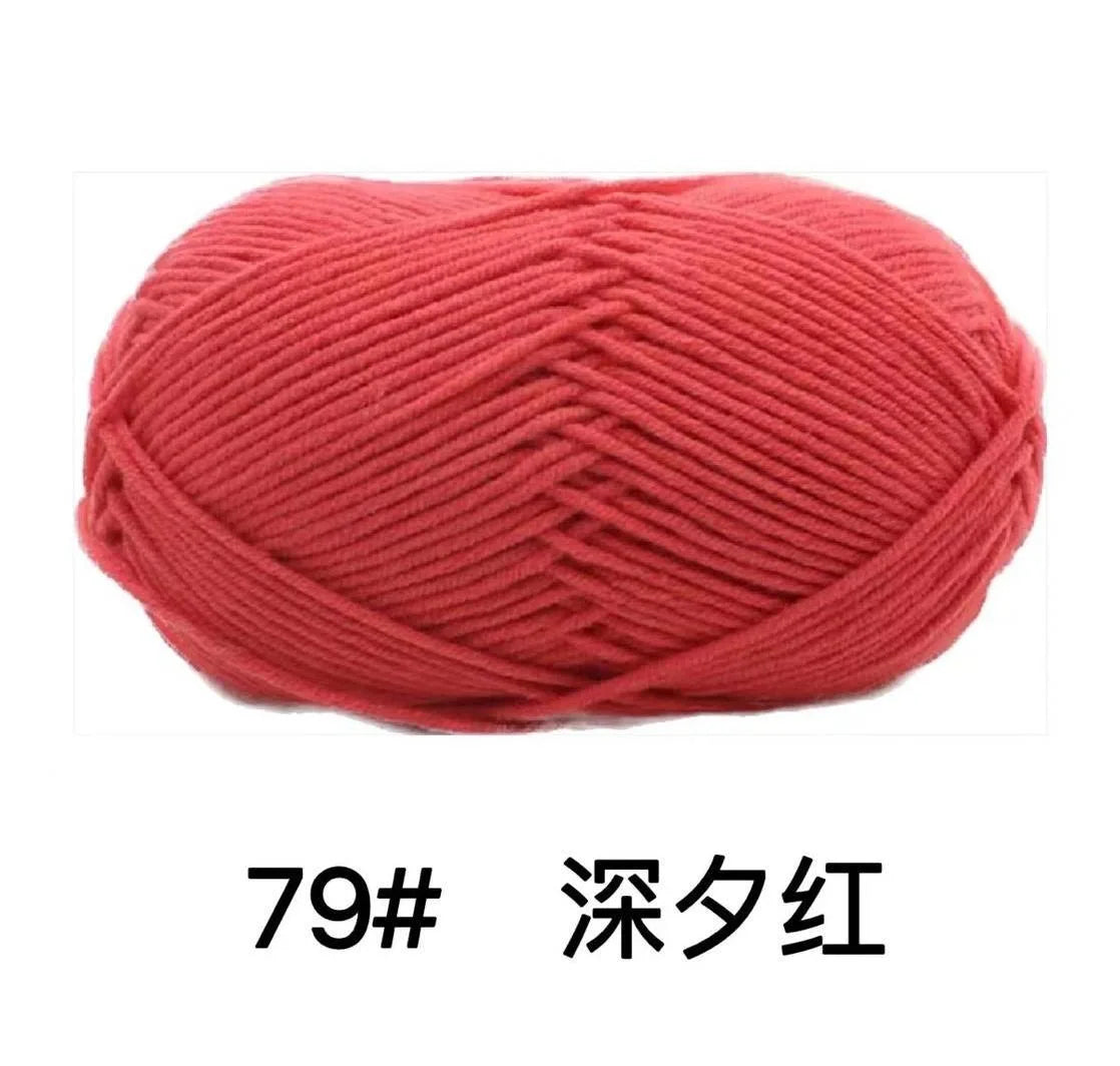 40-50g/Set 4ply Milk Cotton Knitting Yarn – Dyed Lanas for Crochet, Sweaters, Hats & Dolls, Affordable Craft Supplies