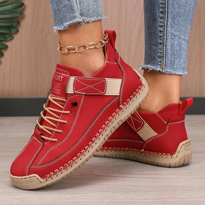 Women’s Mid-Calf Retro Boots - British Style Anti-Slip Workwear Loafers for Summer