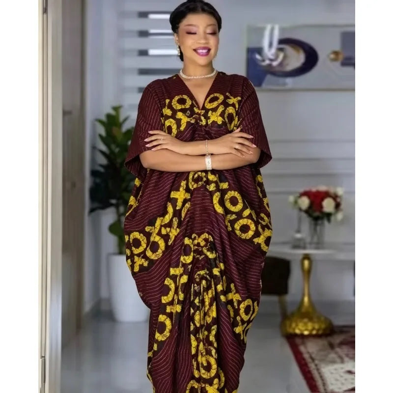 2026 Plus Size African Maxi Dress - Traditional Dashiki Ankara Kaftan Gown