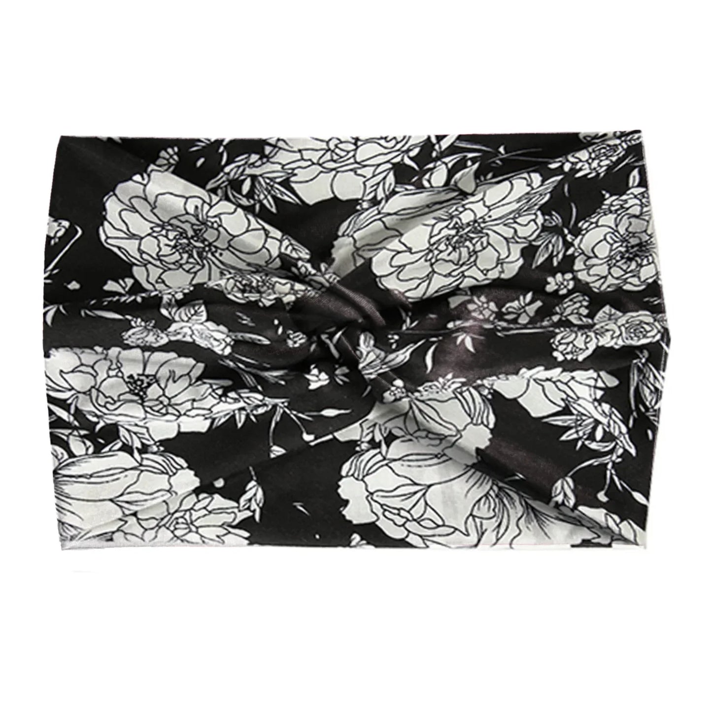 Wide Stretch Printed Sports Headband – 18cm Athletic Sweatband & Hairband