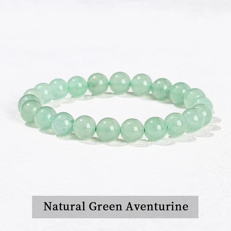 Natural Stone Beaded Bracelet - Obsidian, Fluorite & Quartz Healing Stretch Jewelry for Men & Women