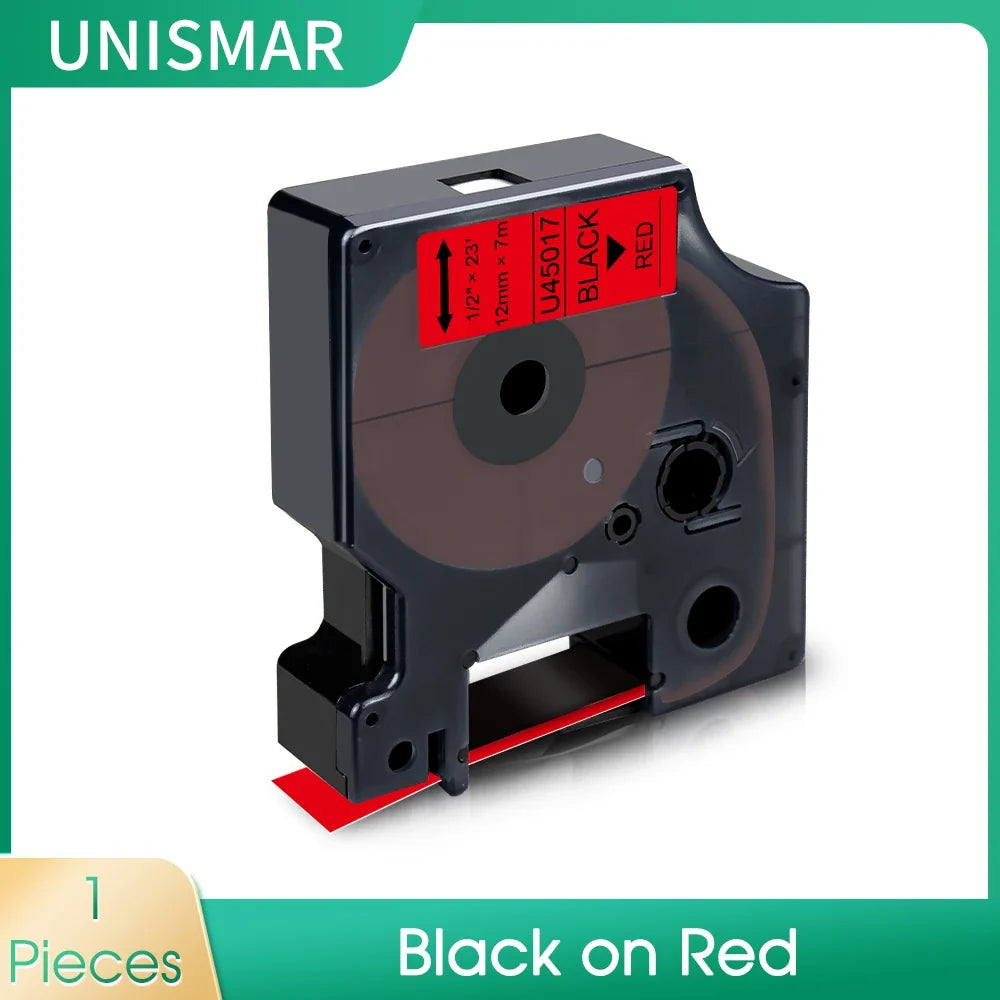 D1 Label Tape Replacement - 6/9/12/18/24mm Compatible Labels for Dymo LabelManager Printers & Label Makers
