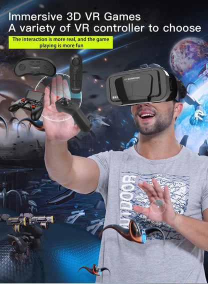 VR Glasses Virtual Reality Headset – 3D Lenses Smart Goggles for Smartphones, Mobile Game Accessory