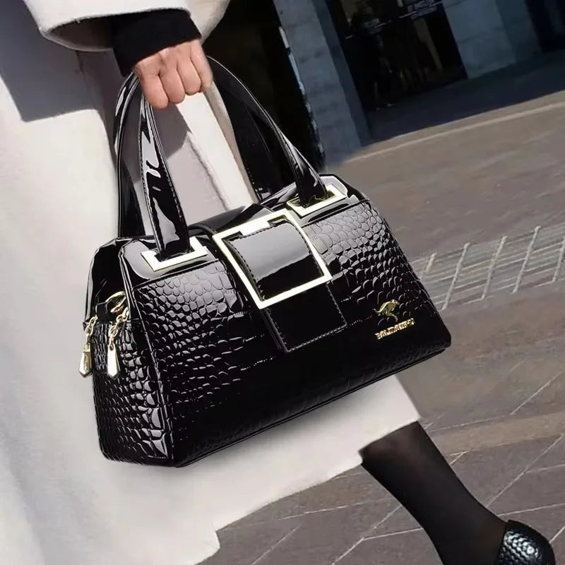 Luxury Women’s Leather Handbag – Large Capacity Shoulder & Crossbody Designer Bag