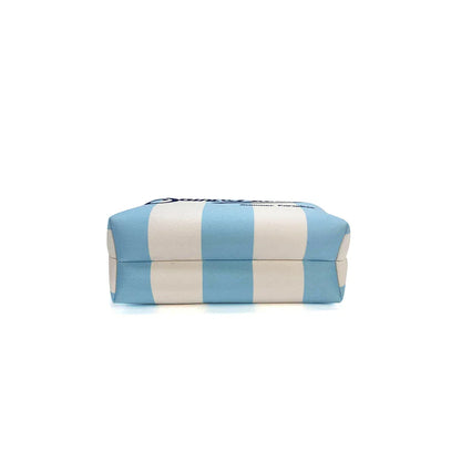 S-Saint B-Barth Striped Neoprene Zip-Up Clutch – Unisex Cosmetic & Toiletry Makeup Bag for Women