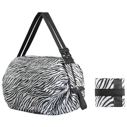 Foldable Shopping Bag - Waterproof Portable Reusable Grocery & Travel Tote Bag