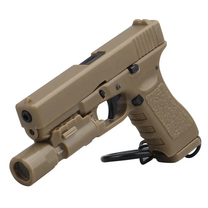 Mini Tactical Pistol Keychain - G17 Model Gun Shape Detachable Key Ring Backpack Vest Decorative Accessory