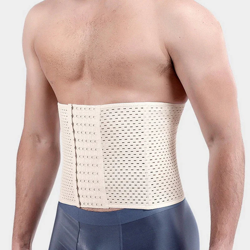 Men Slimming Waist Trainer Belt – Body Shaper Corset for Abdomen & Belly Control Fitness Compression Shapewear Tummy Trimmer Belt