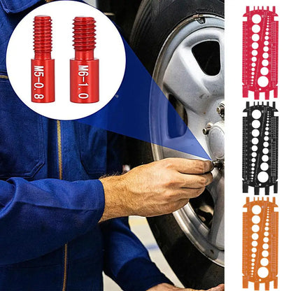 Portable Thread Checker Gauge - Metric & Imperial Screw Nut and Drill Bit Measuring Tool for Accurate Sizing