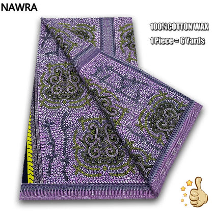 100% Cotton African Wax Print Fabric - High Quality Original Real Wax Ankara Batik Pagne Nigeria Style Sewing Fabric
