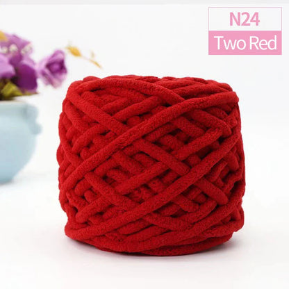 QJH Chunky Blanket Yarn – Luxury Thick Polyester Jumbo Knitting & Crochet Yarn for Blankets & Pillows, 100g Ball