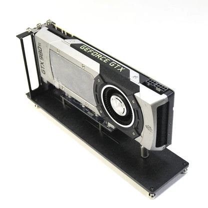 Vertical GPU Mount Bracket - PCIe Graphics Card Holder Stand with 3-Slot Riser Support