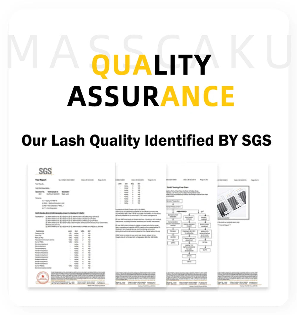 MASSCAKU W-Shaped Eyelash Extensions – 3D to 10D Natural Soft Lightweight Fans