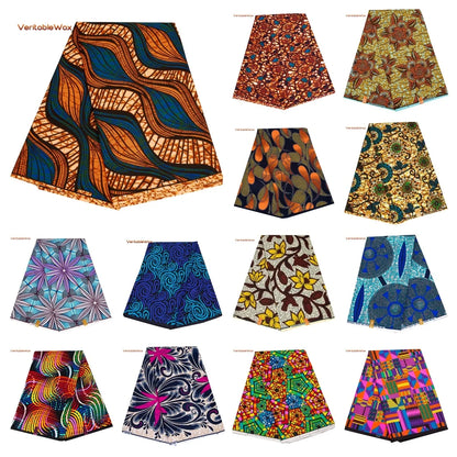 African Ankara Wax Print Fabric - Retro Double Print Patchwork Sewing Material for DIY Clothing