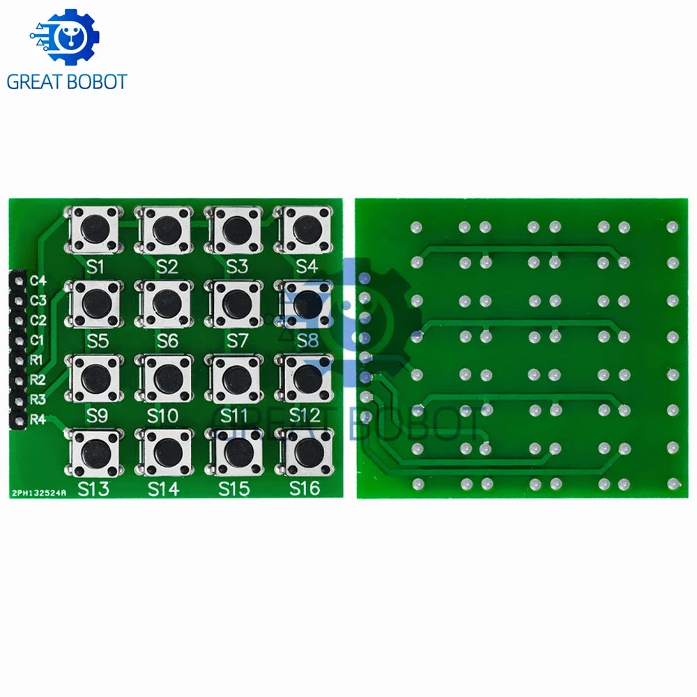 4x4 Matrix Keypad Module - 16-Key 8-Pin Button Keyboard for Arduino DIY and Breadboard Projects