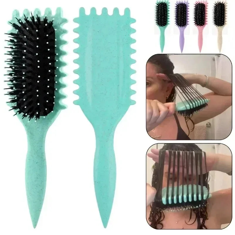 Curly Hair Styling Brush - Tangle-Free Curl Shaping Comb for Men & Women