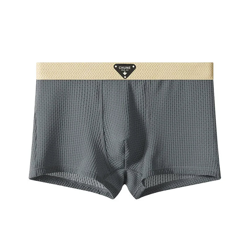 Men’s Ice Silk Boxer Shorts – Breathable Satin-Like Mesh Summer Underwear, Skin-Friendly Comfort Fit (1–3 Pack)