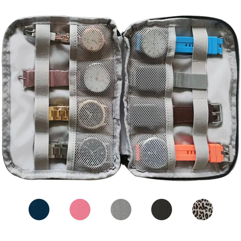 Waterproof Portable Watch Storage Box - Organizer for Men & Women, Smartwatch & Apple Watch Strap Holder