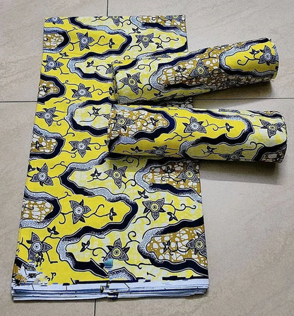 African Ankara Wax Print Fabric - 100% Cotton Batik Patchwork Sewing Material for Dresses & Crafts