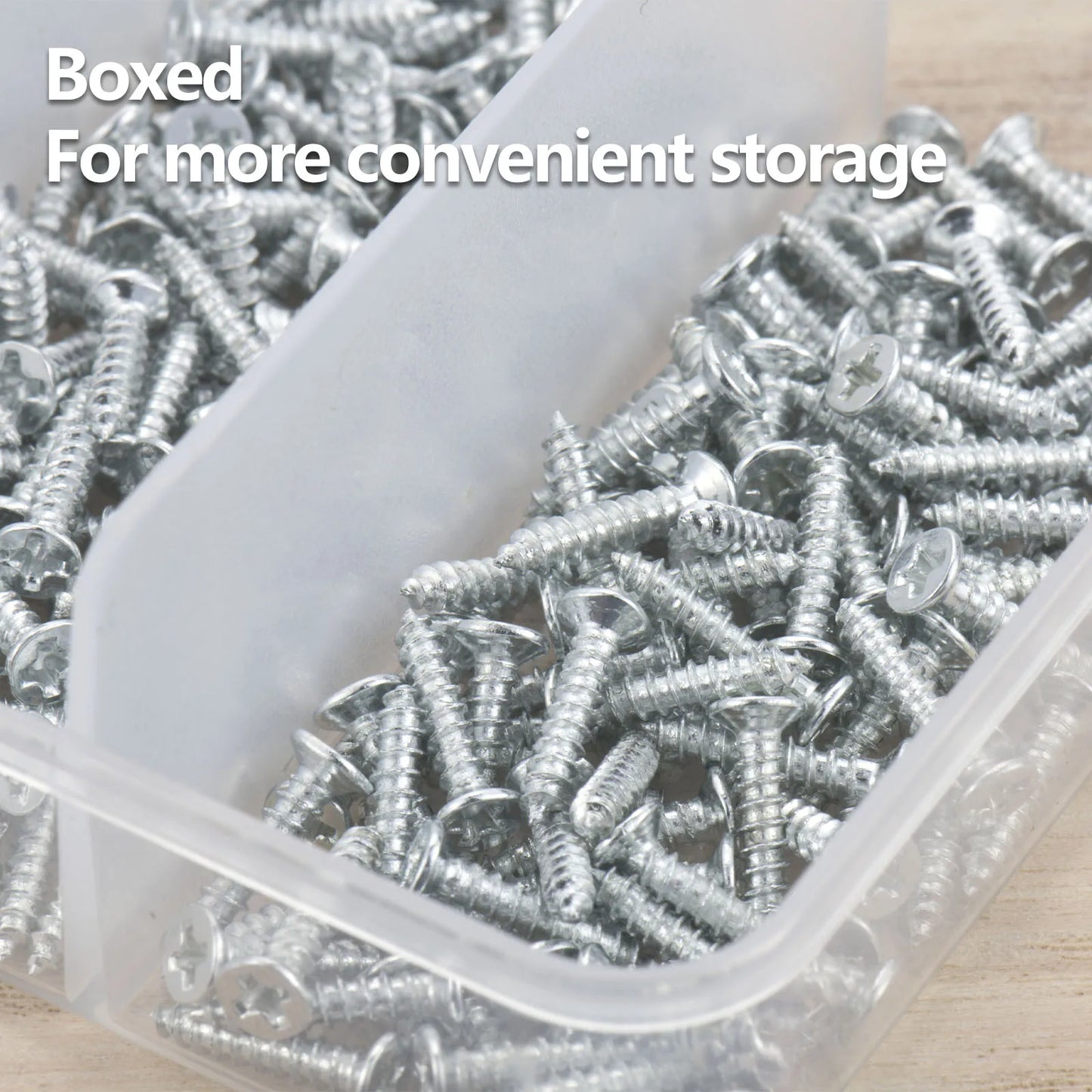 500pcs M2 Self Tapping Screws Kit - Mini Alloy Steel Phillips Flat Head Wood Screw Assortment Set for DIY Projects