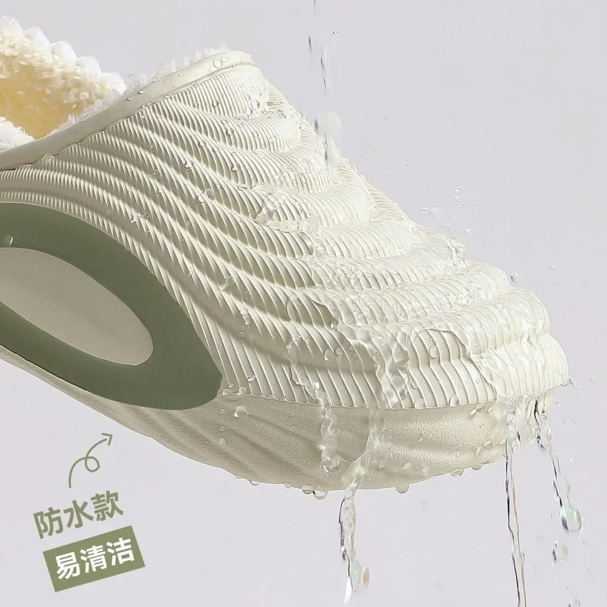 Unisex Plush Winter Slippers - Warm Thick Cotton Waterproof Non-Slip Indoor Outdoor Shoes
