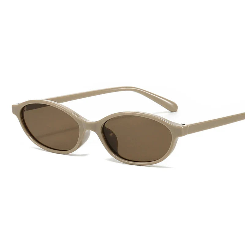 Sexy Small Oval Women's Sunglasses 2024 – New Fashion Black & Brown Summer Shades, Trendy Unique Eyewear for Men & Women