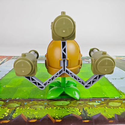 Plants vs Zombies Gatling Pea Shooter & Egyptian Zombie Toy Set – Full Game Scene Figures for Kids Gift